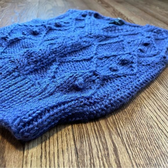 Vintage Lady Ballymoor Hand-knit Sweater Vest / Sweater Tank - Purple - Picture 9 of 9